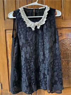 Mystree Women’s Medium lace blouse whimsigoth goth elegant office casual